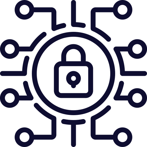 icon cybersecurity blue